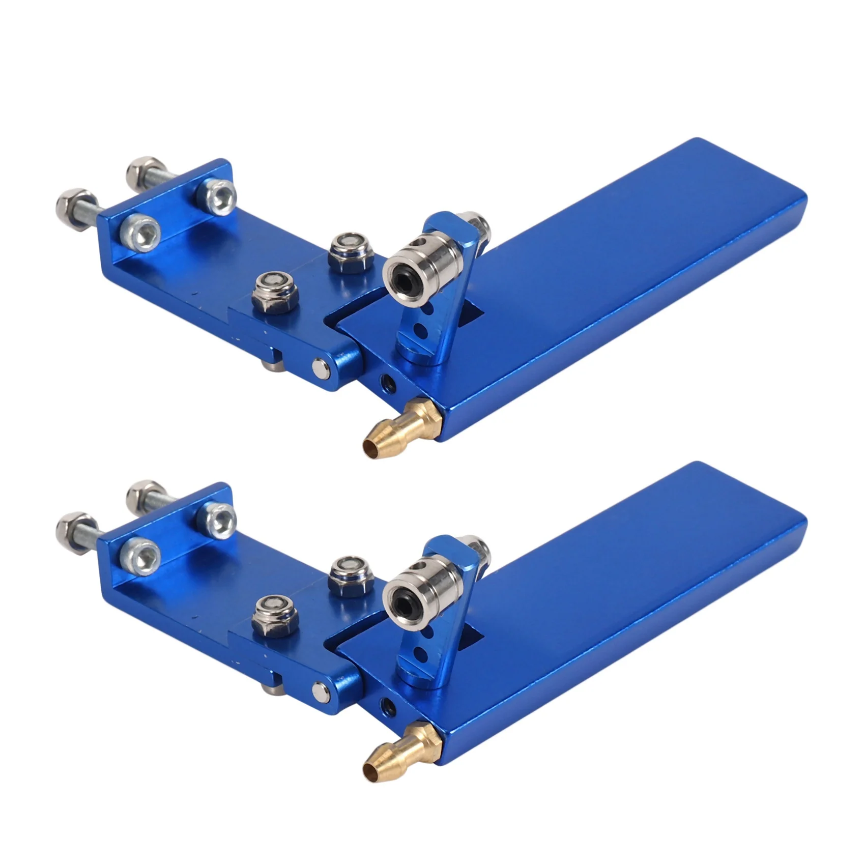 B78B-2X RC Boat Aluminium Alloy Brand 75Mm Metal Suction Water Rudder For Remote Control RC Boats CNC Parts Blue