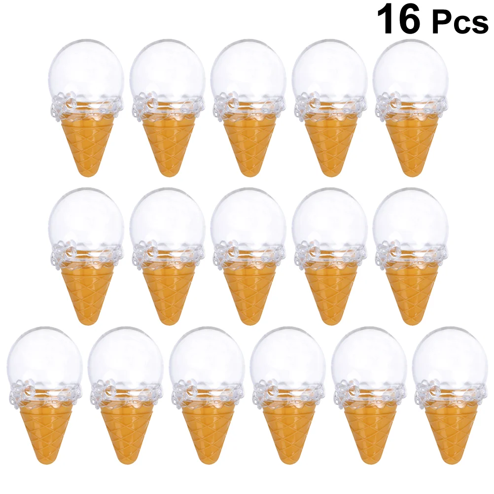 16 PCS Gift Boxes for Presents Ice Cream Candy Container Christmas Favor Yellow