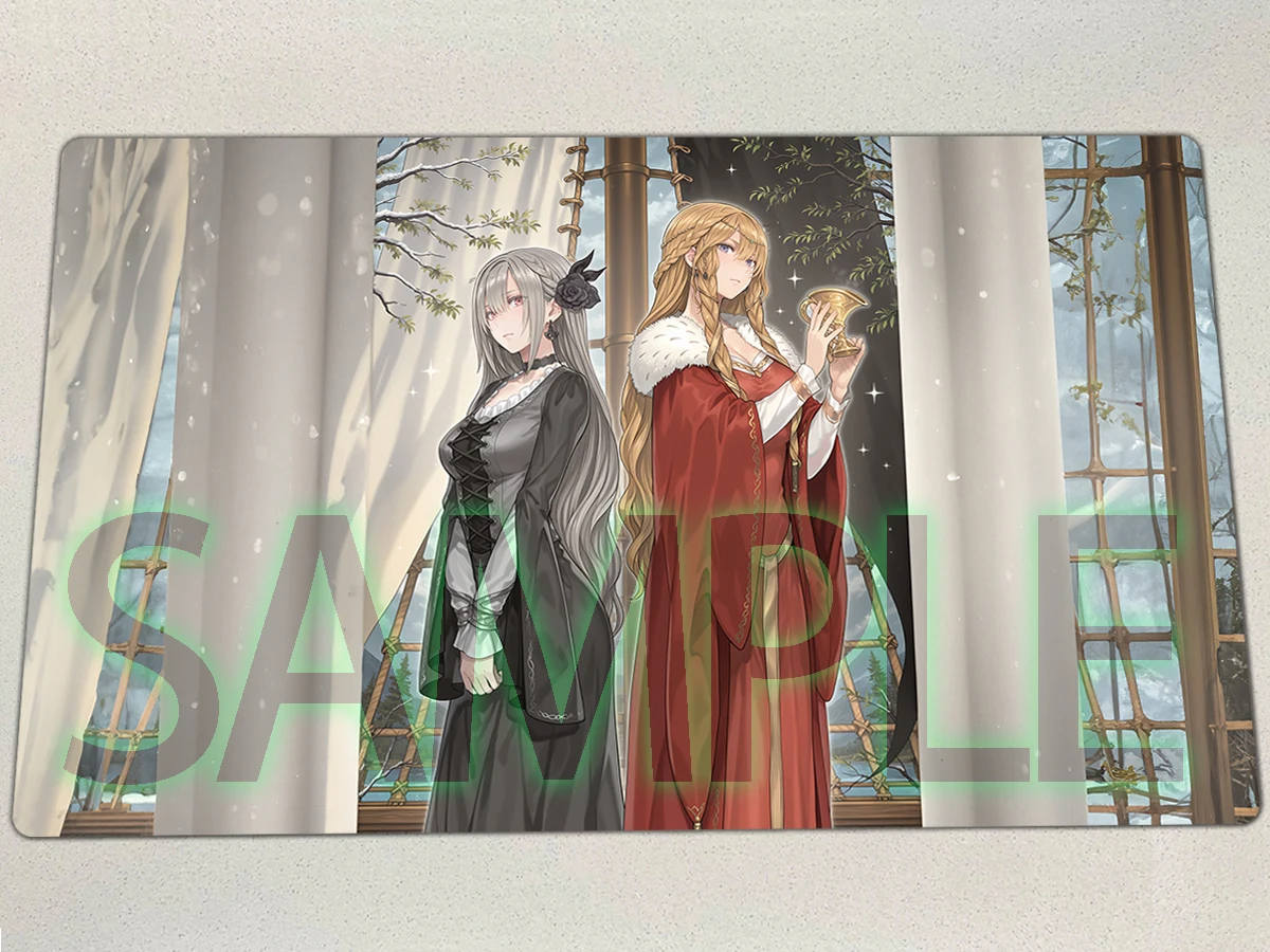 YuGiOh Playmat Isolde, Two Tales of the Noble Knights TCG CCG Mat Board Game Trading Card Game Mat Rubber Mouse Pad Gaming Pad