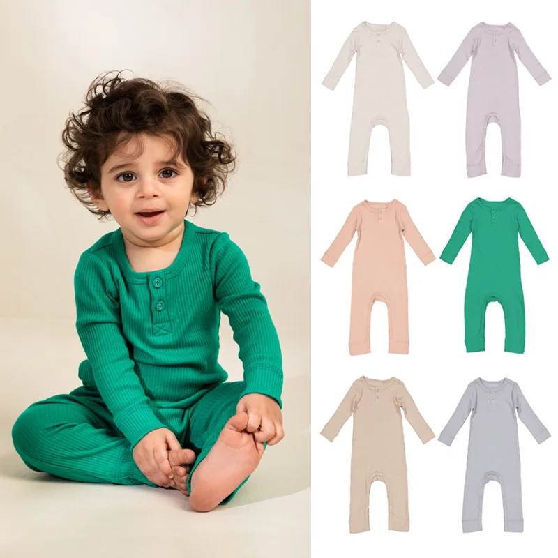 

Jenny&Dave Baby jumpsuit 2023 European and American style men's and women's baby Modal Instagram climbing suit summer long sleev