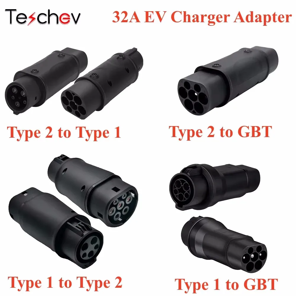 New Electric Vehicle Charging Connector Type 2 to Type 1 J1772 EV Adapter Type 2 to GBT EVSE Charger Type1 to GBT EV Adaptor