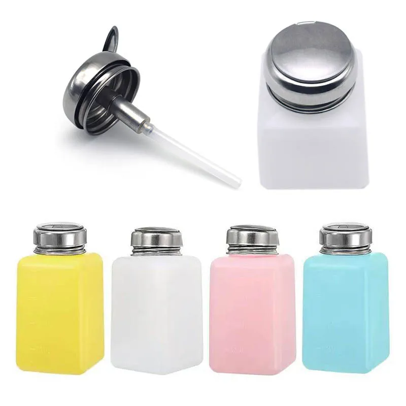 10/20/30PCS Empty Refillable Press Pump Bottle With Stainless Cap Portable  Liquid Alcohol Clean Acetone Water Remover Dispenser view 4