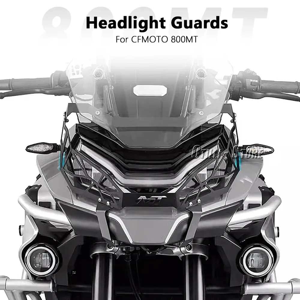 New Motorcycle Black Headlight Head Light Guard Protector Cover Protection Grill For CFMOTO 800MT 800mt 800 MT 800 mt