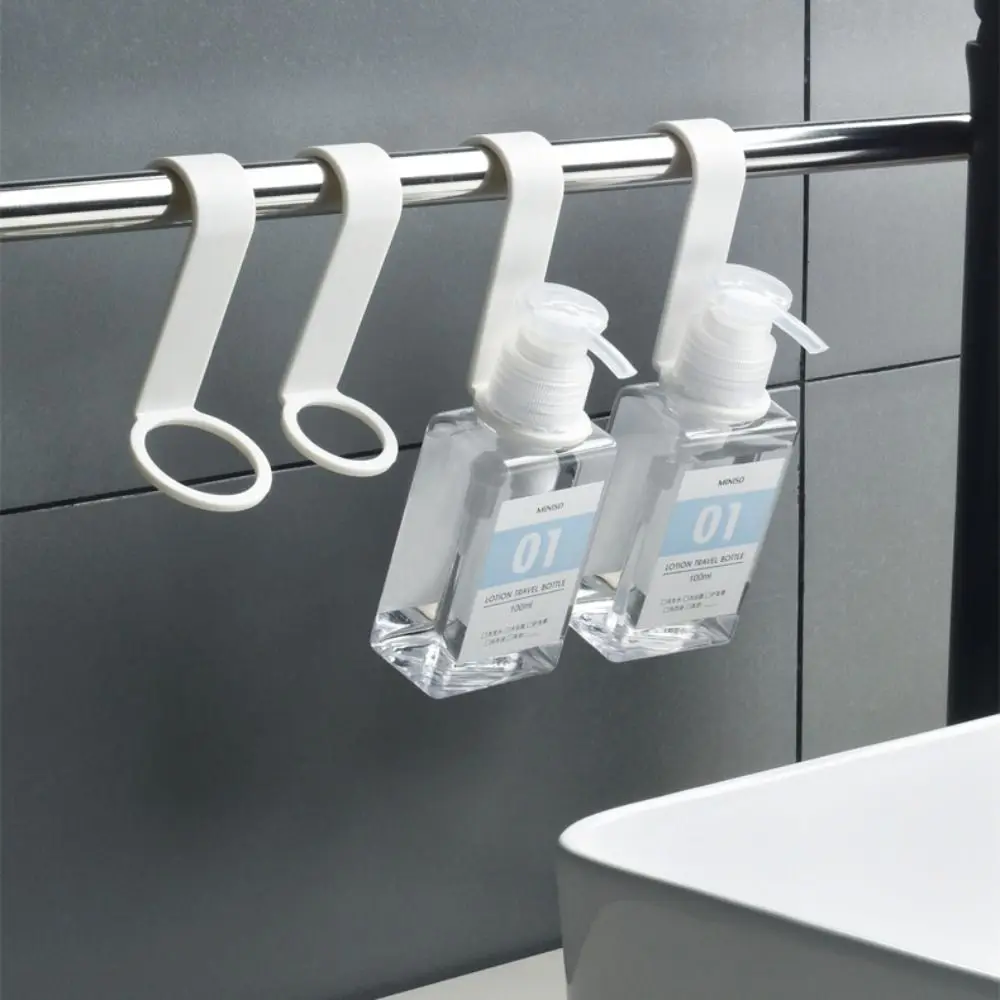 

8Pcs Plastic Shower Gel Hanging Rack Creative White Hanging Soap Dispenser Bottle Hook Bottle Hanger Hook Shower Gel