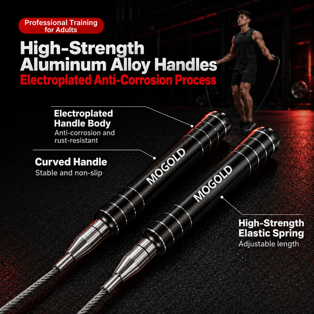 MOGOLD Professional Adult Jump - Jump Rope Speed Bearing ulasan dan harga