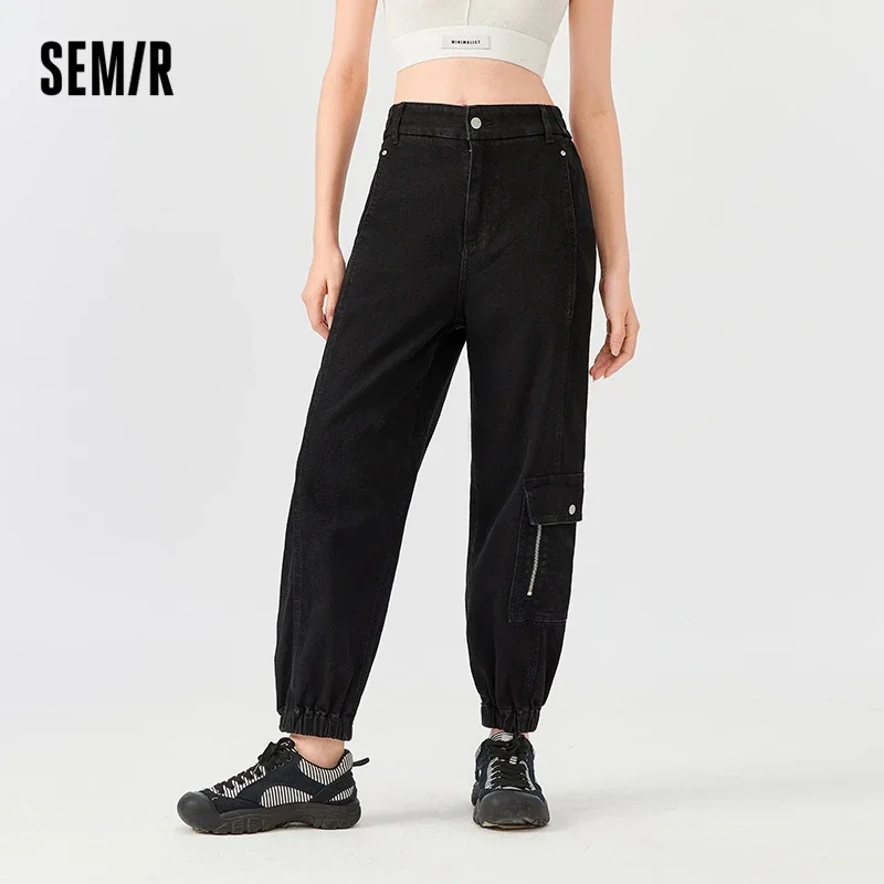 Semir Jeans Frauen Jogging hose Workwear Stil Herbst neue High Street Hosen Mädchen gut aussehend Retro