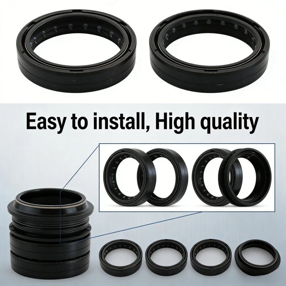 33x43x10.5mm 33*43*10.5 Rubber Motorcycle Front Shock Fork Damper Shaft Oil Seal Bar Retainers 33 43 33x43 33*43 Dust Cover Lip