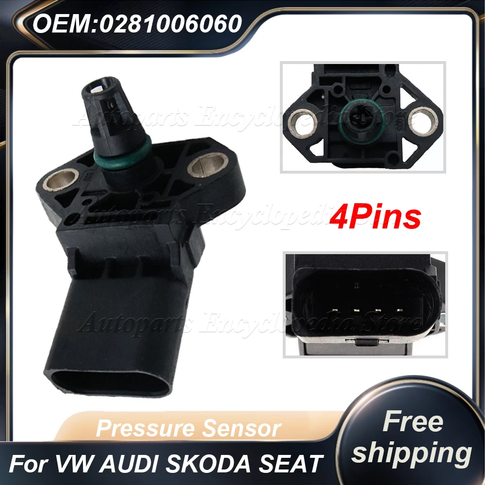 

1,9 Tdi 4-барный датчик давления карты 0281006059 03K906051 для VW AUDI SKODA SEAT 0281006060, автомобильные аксессуары