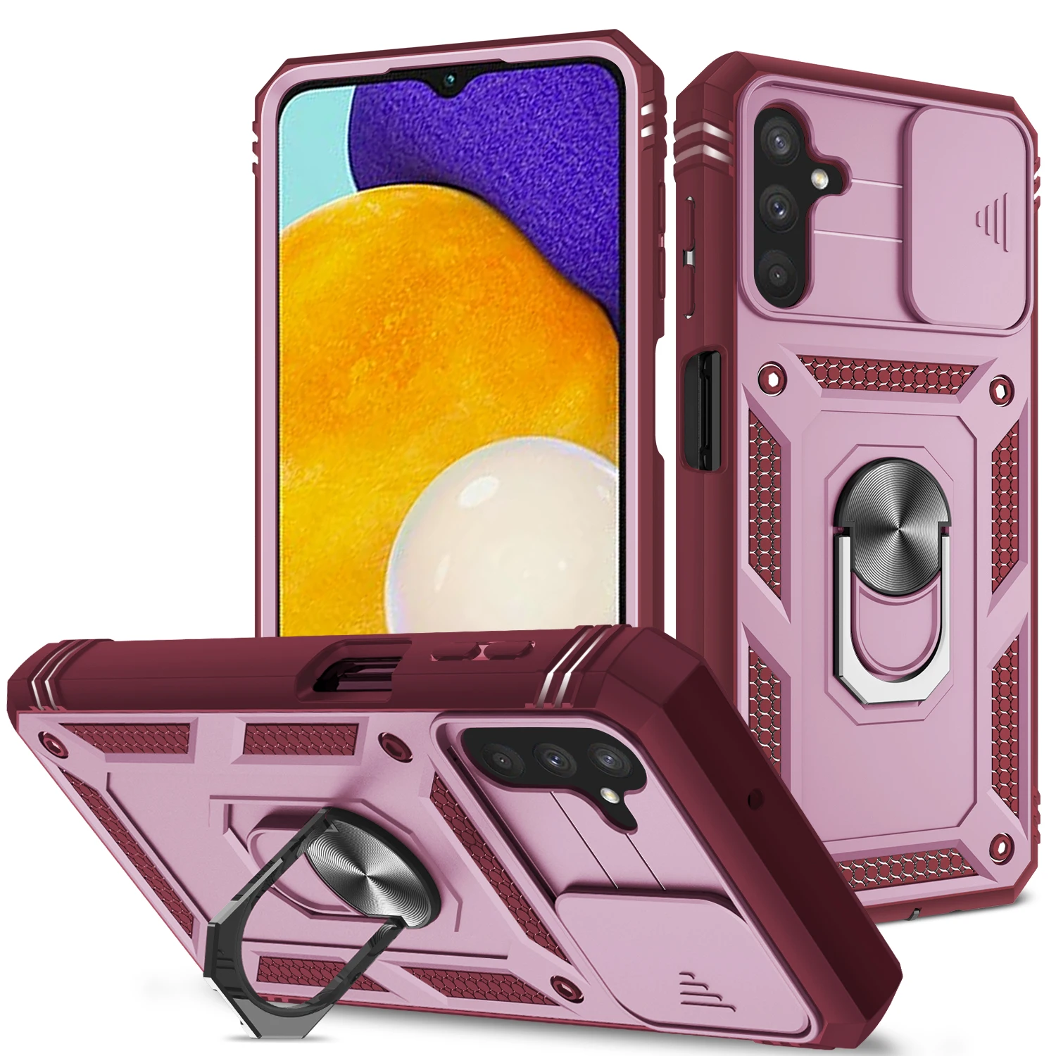 10pcs/Lot 2 In 1 Armor Hybrid Cover Shockproof 3 in 1 Cases For Samsung A14 A34 A54 A04 S23 S22 A13 A53 A73 A23 A22 A32 5G