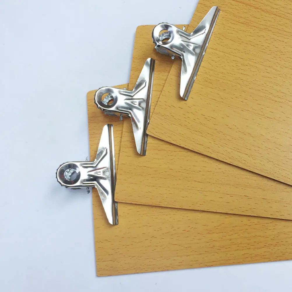 

6Pcs A4 Letter Size Premium Wooden Clipboard with Strong Clamp Anti-Rust Low Profile Metal Spring Round Edge Design Office