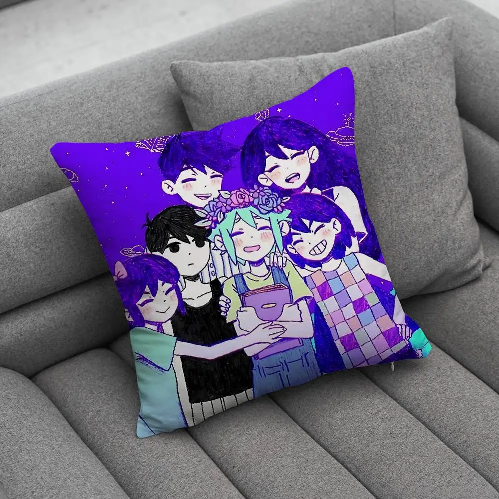 O-Omori Game Pillow Case For Home Bedroom Car Office Decoration Living Room Sofa Cushion Cover Suitable