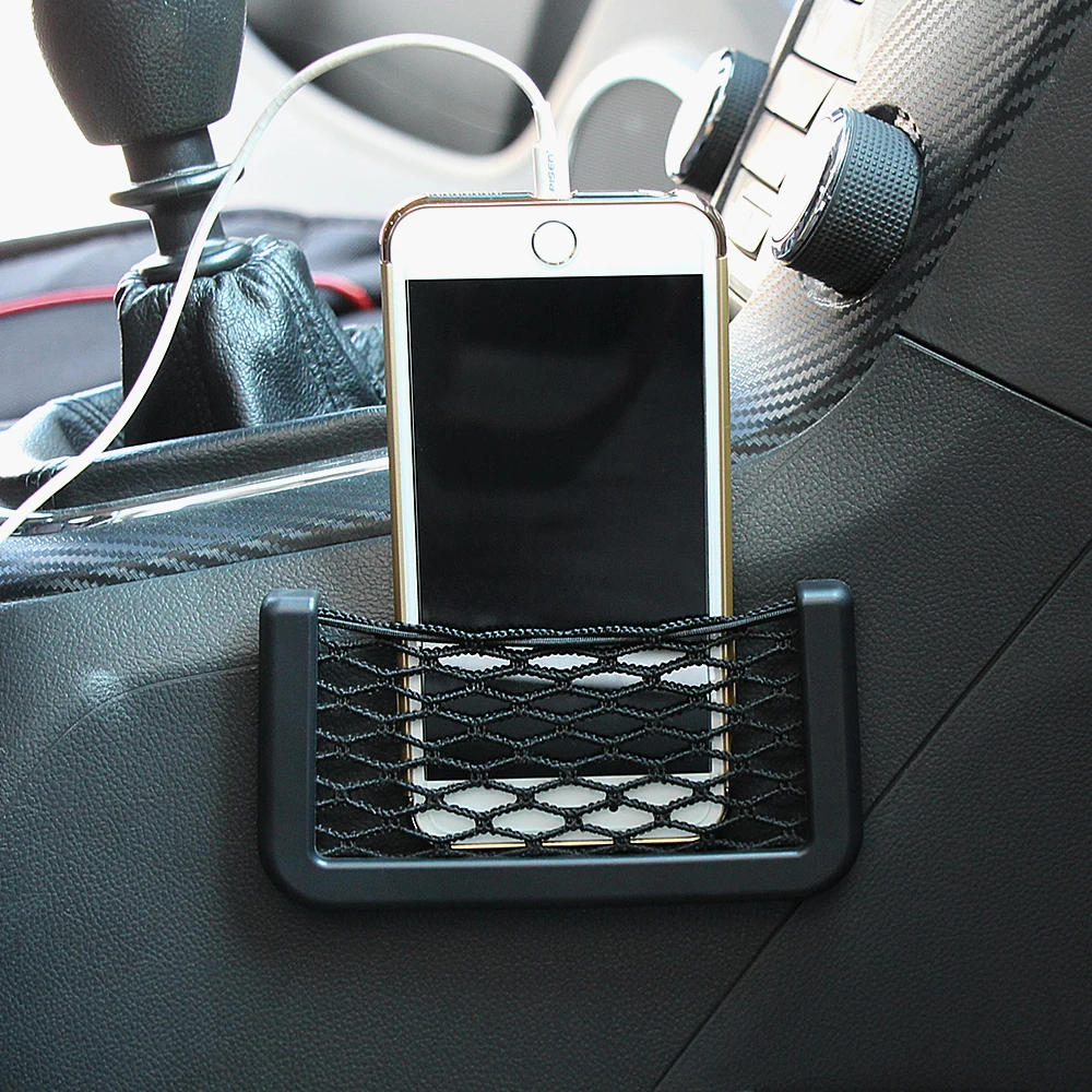 Mini Vehicle Mobile phone storage Net Car Styling Storage Net Bag Accessories Sticker  hxh