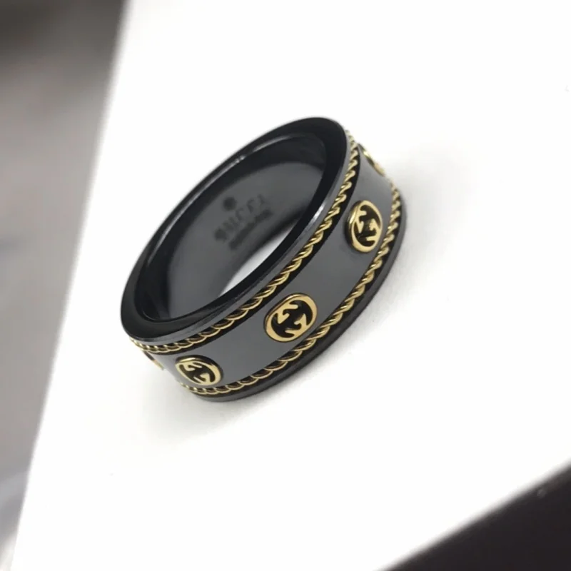 GC High-End Quality Ceramic Couple Rings, Hot Selling! Stylish & Charming, Showcases Premium Craftsmanship\