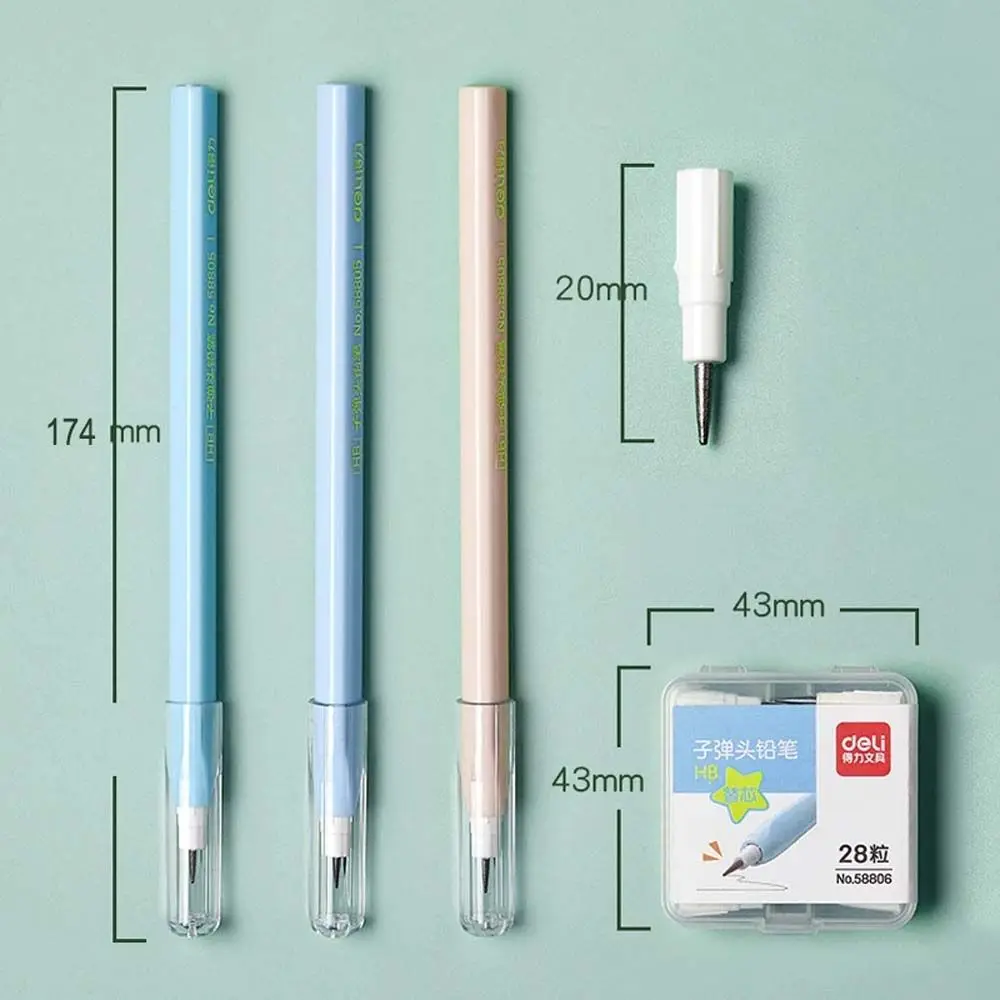 Professional Replace Head School Supplies Stationery Non-sharpening HB Pencils Mechanical Pencil With Refill Writing Pencils