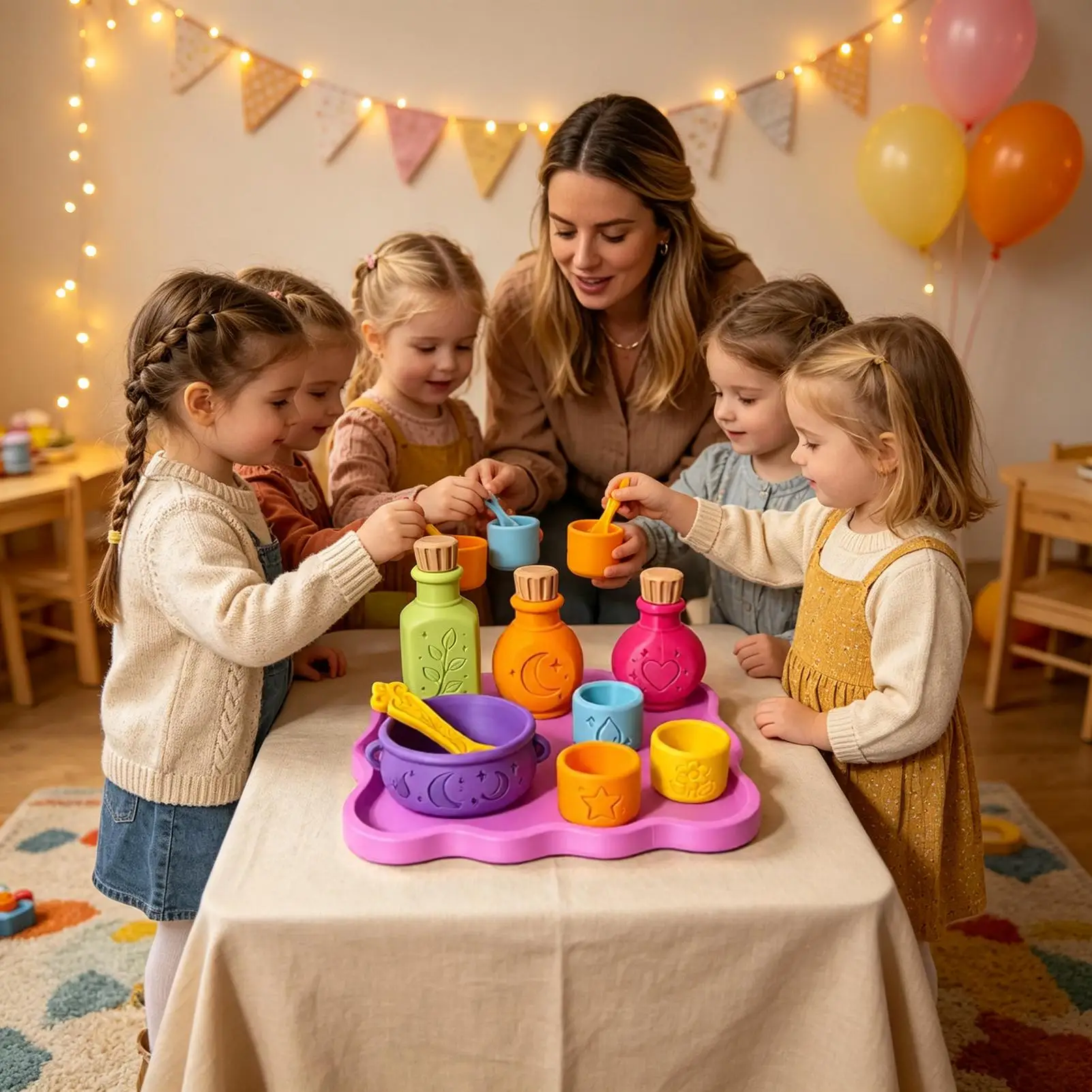 Kids Potion Play Set Interactive 3D Printed Sensory Pretend Playset Potion Sensory Play Set for Kid Girls Boy Home Indoor
