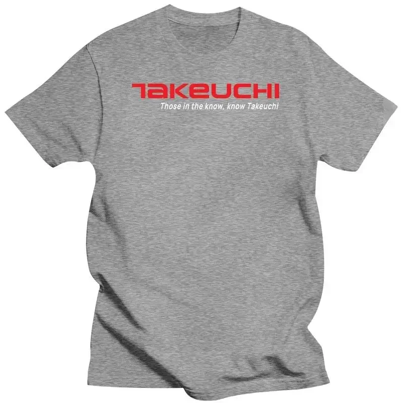 New Takeuchi Excavator Construction Machinery Logo Mens TShirt Clothing Cool Tops TEE Shirt male o-neck short sleeve casual tops