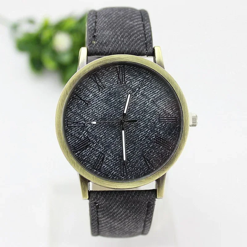 Top Luxury Solid Color Men Watches Fashion Jeans Leather MEIBO Quartz Wristwatch Ladies Female Watch Relogio Feminino