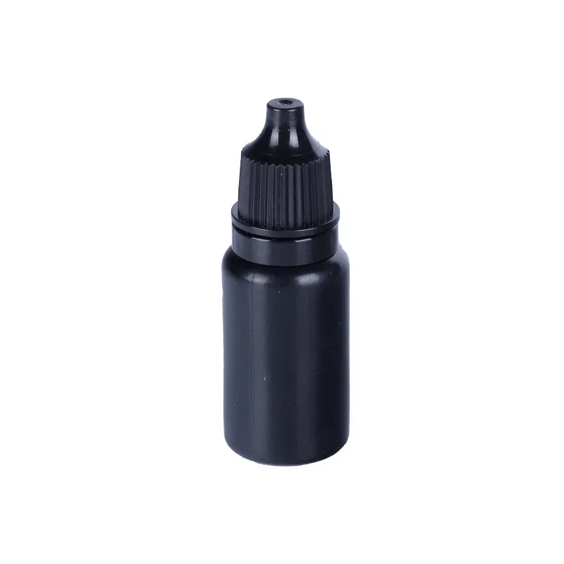 Gotero de plástico antiluz para ojos, botella negra con punta puntiaguda, dispensadora de líquido, tapas de robo rellenables vacías, 5ml, 10ml