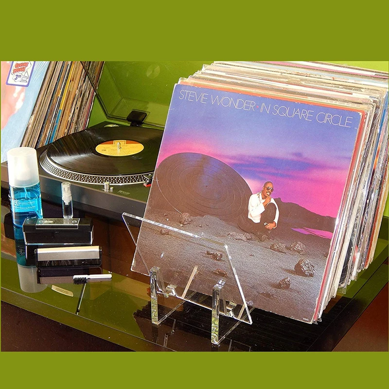 Vinyl Record Storage Holder Acrylic Music Albums Multifunctional Display Stand In This Modern Portable Rack Unit