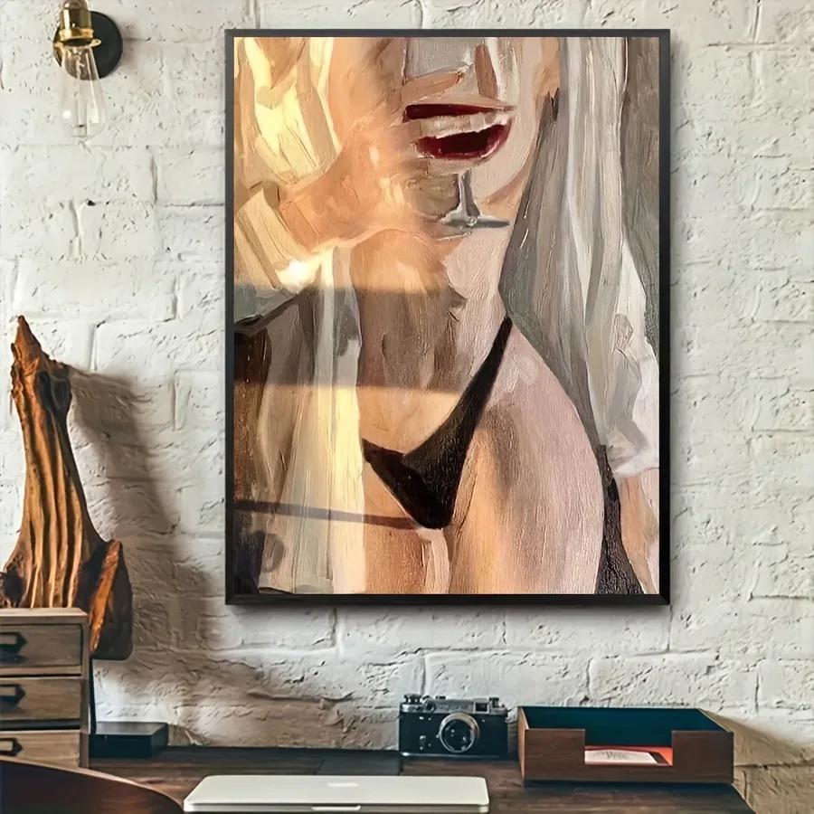 Multifaceted Aesthetic Female Body Artistic Nude Canvas Painting Sexy Poster, Wall Art, Home Decor, Canvas Art, (No Frame)