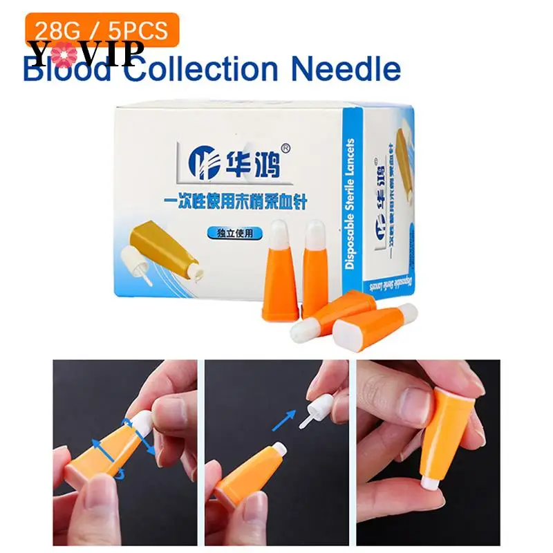 50Pcs Disposable Blood Collection Auto-retraction Needles Bloodletting Sterile Painless Lancets Fast