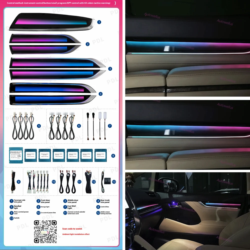 

LHD/RHD For Toyota Alphard/Vellfire Lexus LM Ambient light Automotive interior Lighting Upgrade Accessories atmospheric Lamp