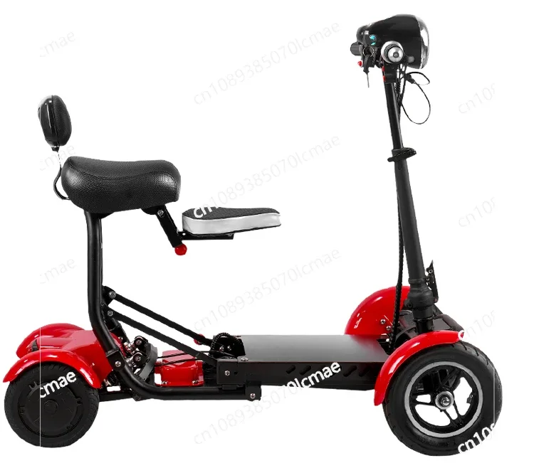 Elderly Scooter Four-wheel Foldable Lightweight Small Elderly Scooter Suitable for Household Elderly Scooter Folding