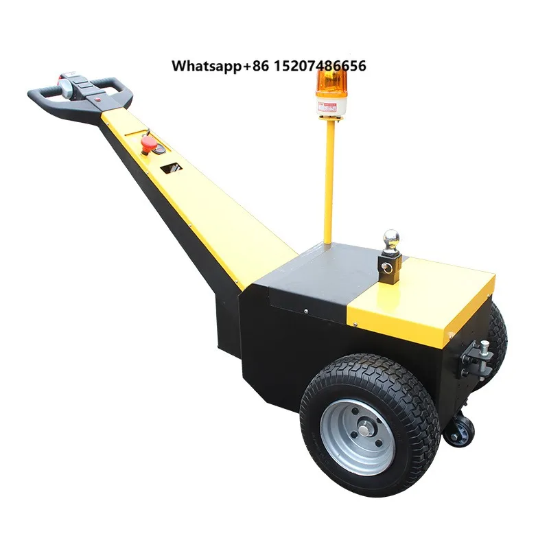 1000kg Small Portable Walk Electric Battery Power Motor Operated Smart Manual Hand Pull Drive Cart Tow Trailer Tractor Trolley