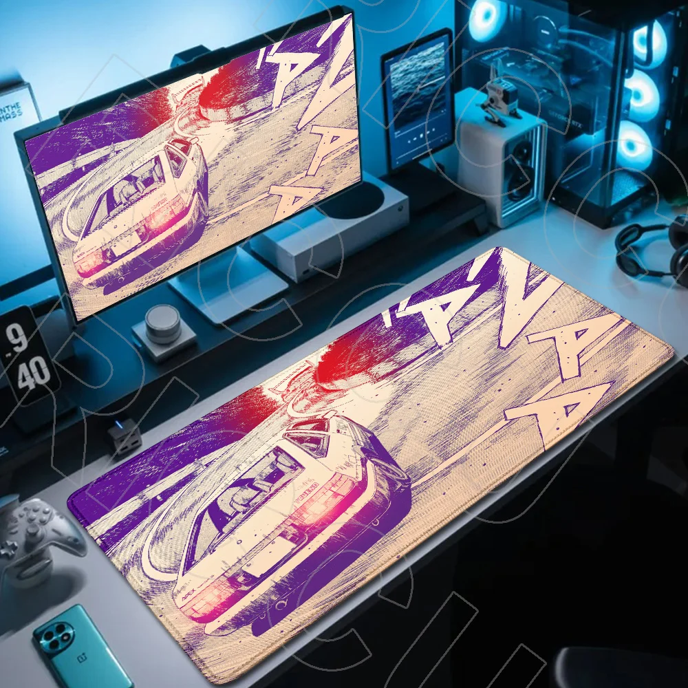 XXL HD Gaming Mouse Pad Non-slip PC Accessories Anime Initial D Keyboard Mats Large Office Desk mat Rubber Carpet protective pad