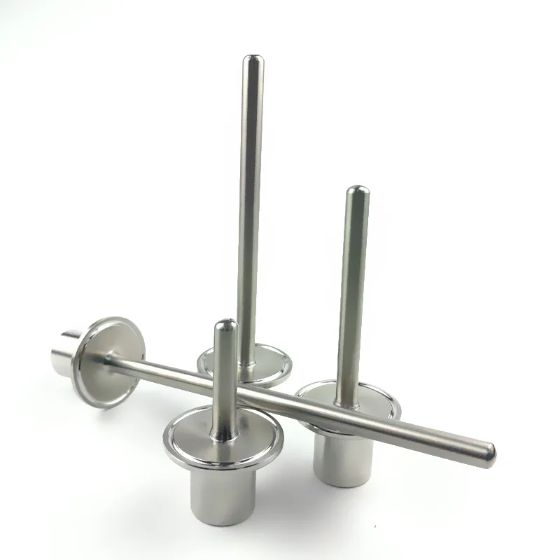 Electric Heating Resistance Casing Tri Clamp 50.5  304 Stainless Steel Electric Heating Idol Temperature Sensor Housing Tube
