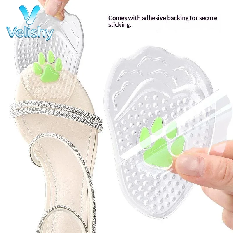 Non Slip Gel Forefoot Pain Relief Pads Particle Design 1 Pair for High Heels Sandals Shopping Travel Walking