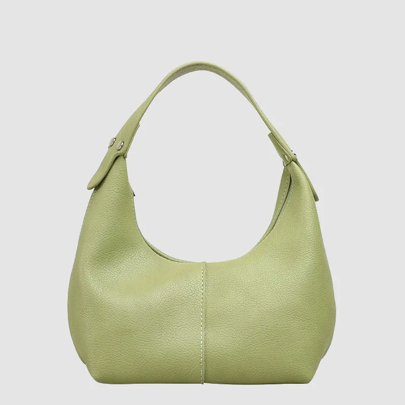 

Women's Soft Leather Lychee Pattern Underarm Bag, Stylish Hobo - Shaped Handbag, 2025 Trendy Single - Shoulder Purse