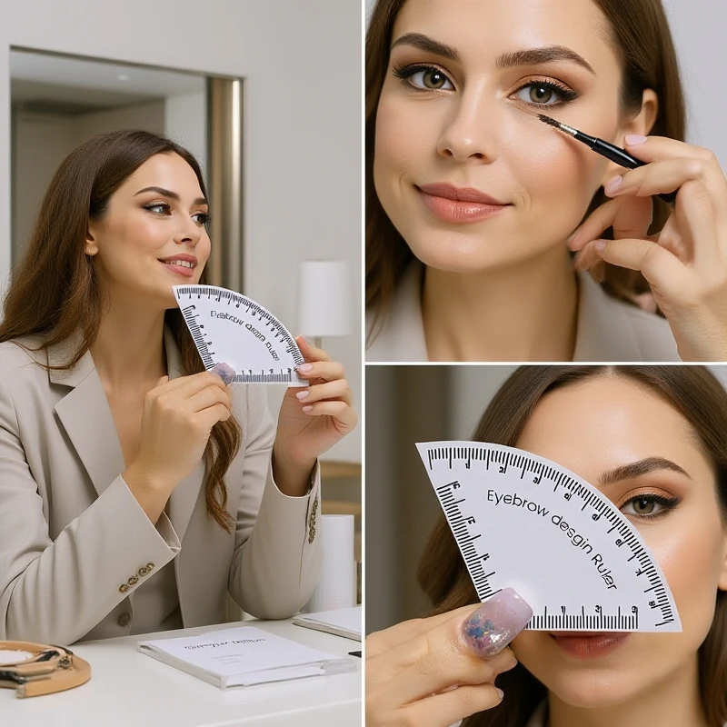 Fast Drawing Eyebrow Desgin Ruler Microblading Mapping Tool Shaping Permanent Makeup Drawing Guide Ruler Tattoo Supplies Reuse