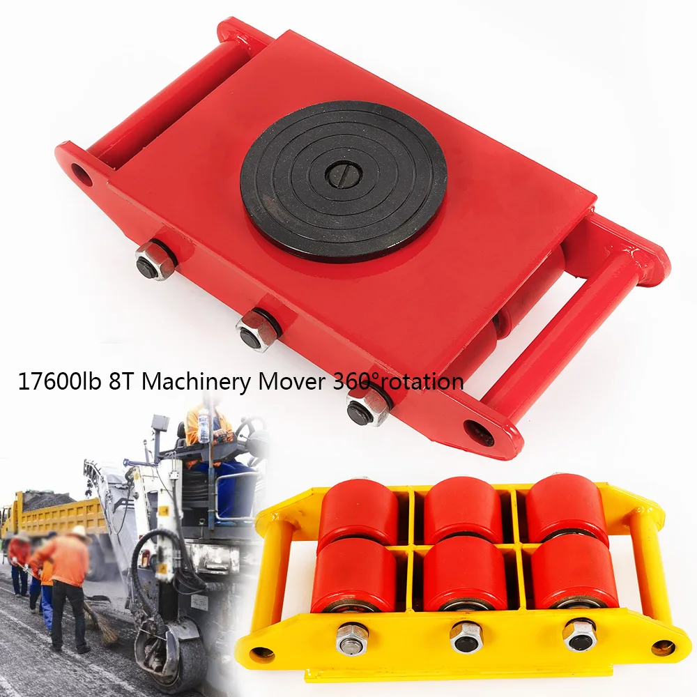 Dolly Skate Roller Machinery Mover, Heavy Machine, 360 Degree Rotation