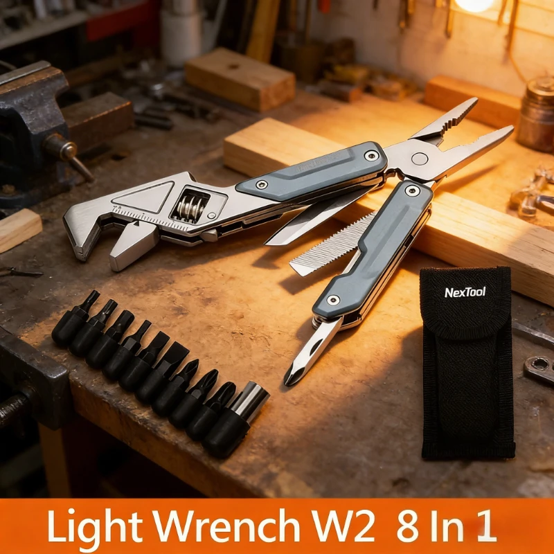 マルチツールプライヤー-レンチ-大型スパナ-折りたたみマルチツール-ドライバー-ポータブル-家庭修理-メンテナンス-キャンプ-サバイバル-旅行