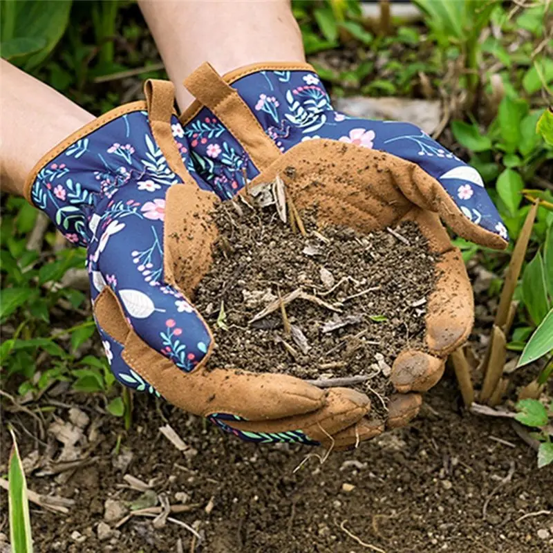 AEE4-Printed Puncture Resistant Gardening Gloves, Women's Garden Gloves, Work Gloves, Gifts