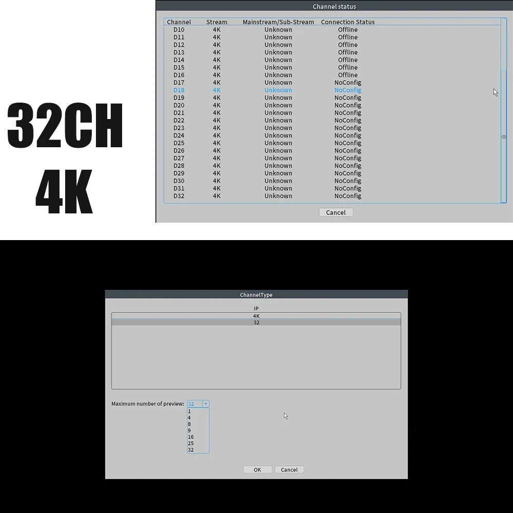 Imagem -03 - Nvr Video Surveillance Board Hdmi Nvr Gravador ip Onvif Xmeye Detecção de Rosto Web 4k x Sata Max 16tb Hi3536 Onvif