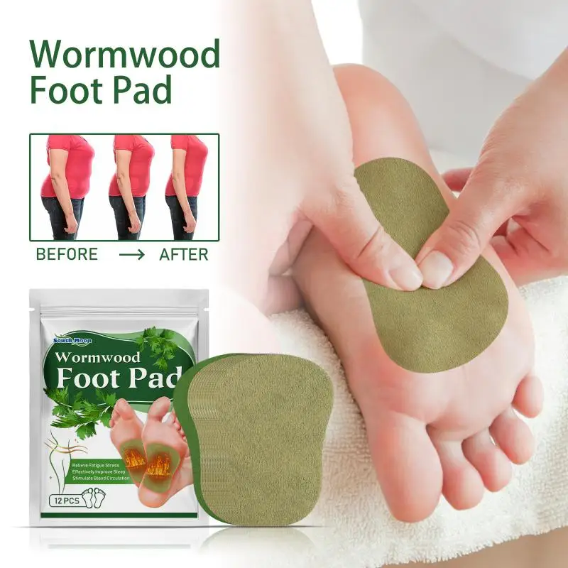 12/24/36/48Pcs Wormwood Foot Patch Natural Plant Detox Foot Sticker alleviare lo Stress aiuta a dormire perdere peso Healthcare Foot Pad