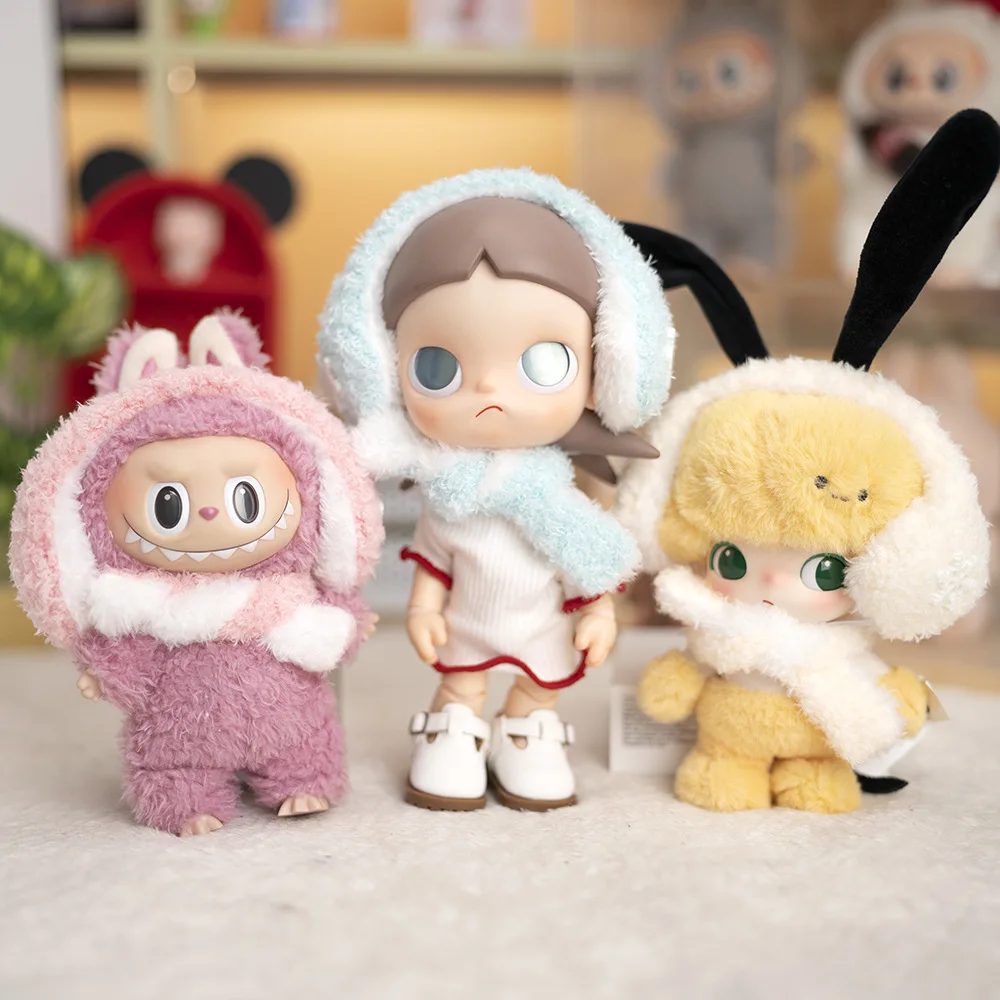 

Doll Clothes For 20cm Zsiga/17cm Labubu Doll 1/8 BJD Baby Doll Winter Ear Covers Scarf Accessories Dolls Accessories Girls Gift