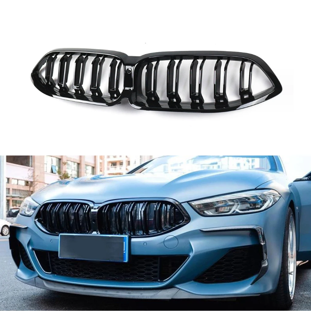 Car Front Grille Bumper Grill For BMW 8 Series G14 G15 G16 2023 2024 ABS Gloss Black