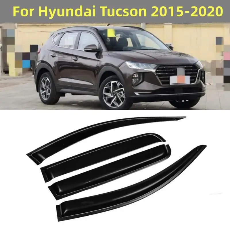 

For Hyundai Tucson 2015 2016 2017 2018 2020 Car Window Visor Sun Rain Deflector Guard Awnings Shelter Trim Exterior Accessories