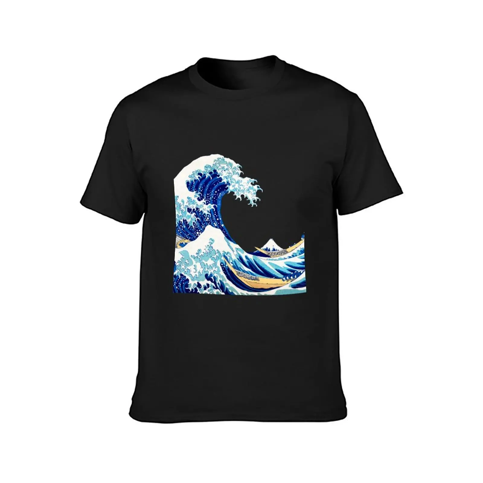 Hokusai The Great Wave Isolated T-Shirt sweat kawaii clothes t shirt for men