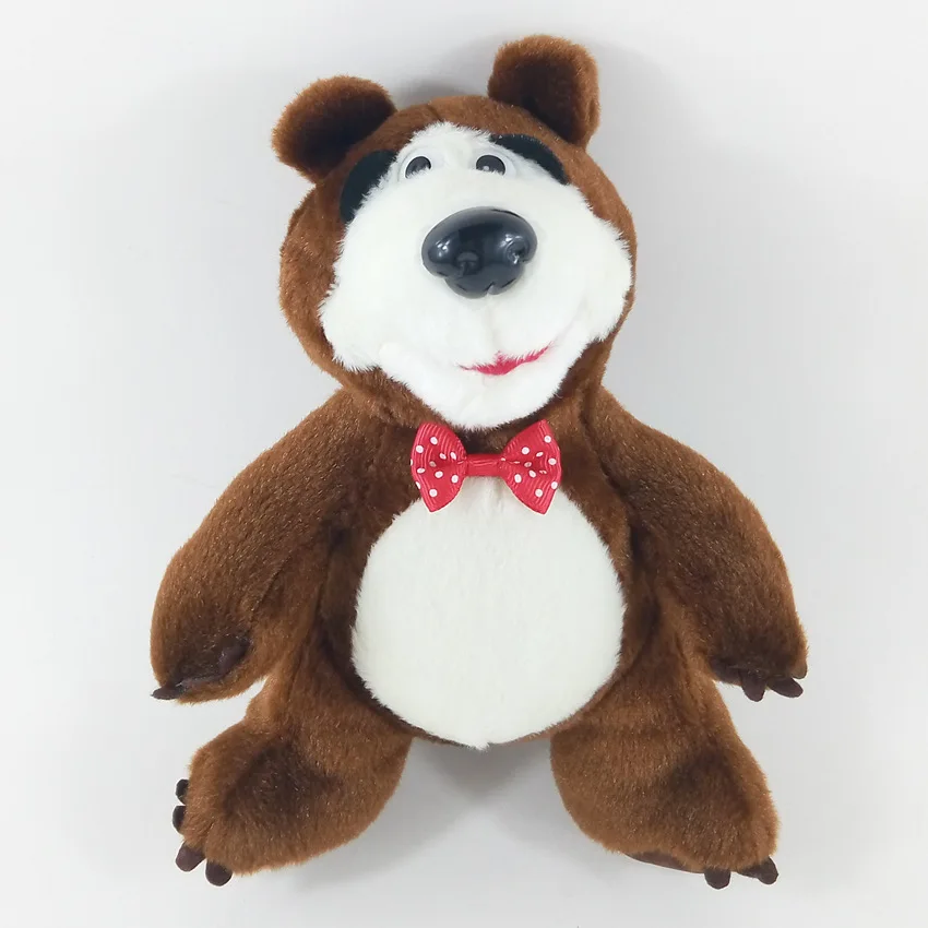 Classic Early Childhood Education Cartoon Animation Peripheral Dolls Masha Girl and Bear Plush Toys with Music Gifts