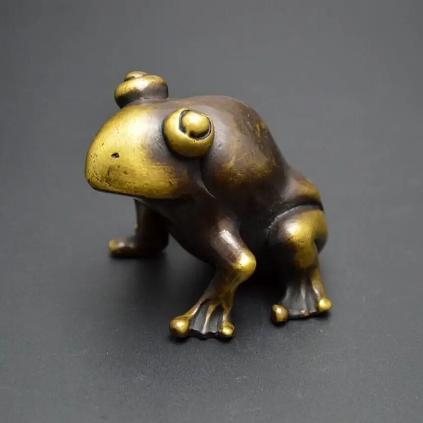 

Bronze Insect Frog Statue Antique Collection Home Decoration