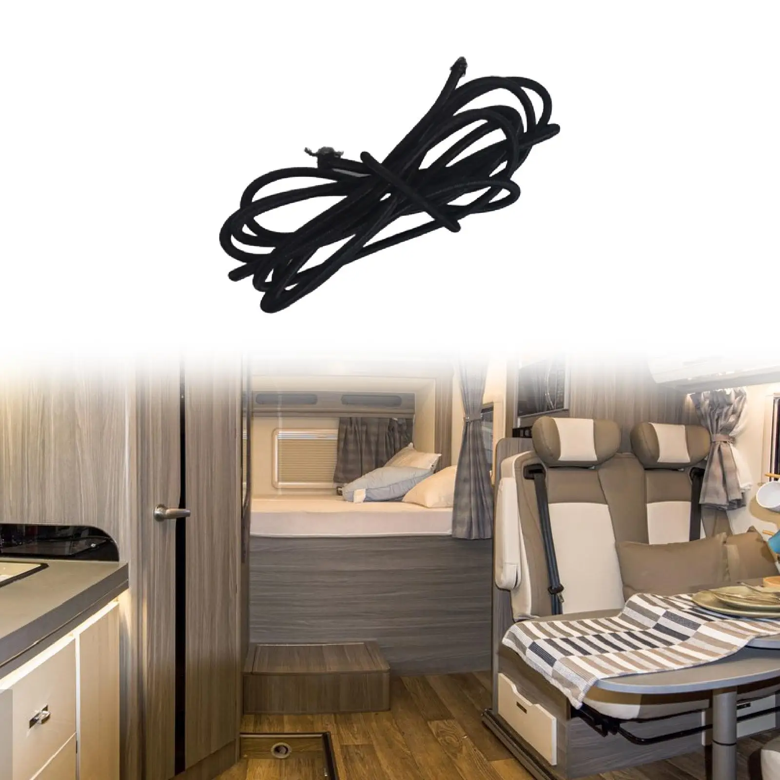 RV Hanging Cabinet Rope Cabinet Fence Strap Anti-falling Strap Lightweight Anti-fall Baffle for DIY Cargo Net Campers