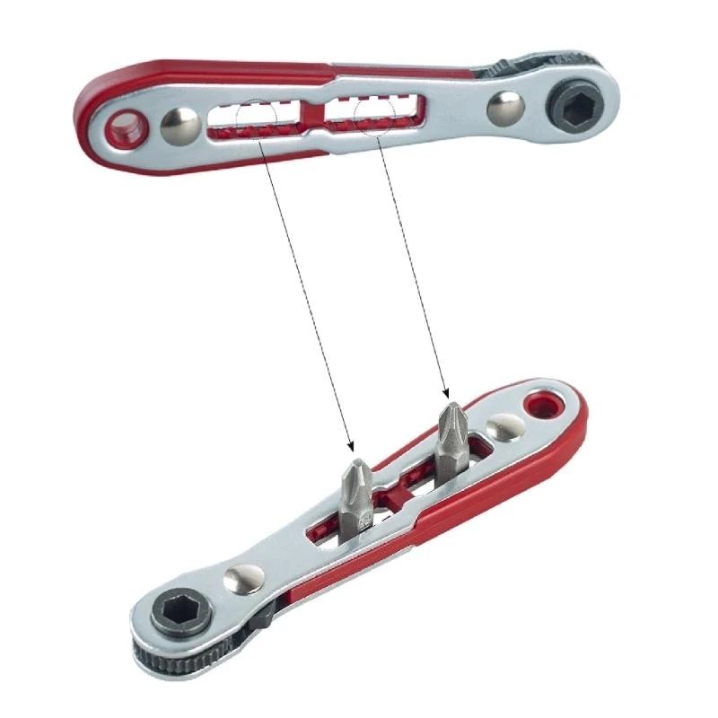 

652F Portable Bidirectional Mini 90 Degree Ratchet Wrench Hexagonal Screwdriver Tool for Tight Space and Easy Use