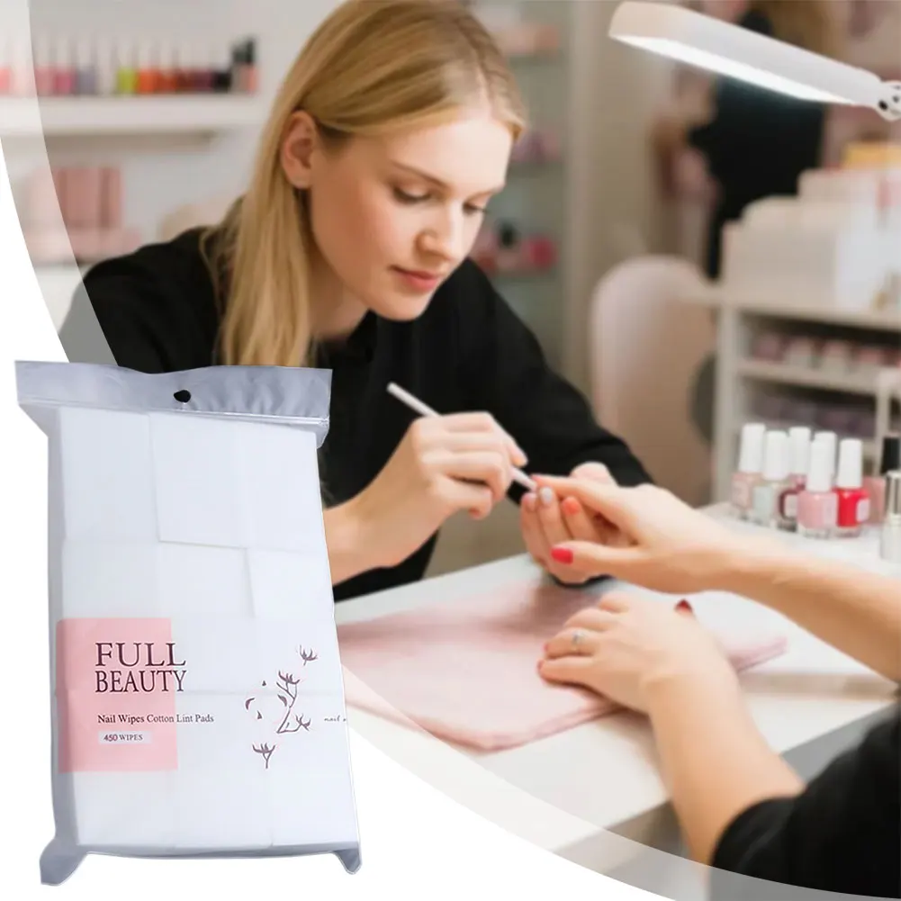 450 قطعة/الحزمة مزيل طلاء الأظافر مسح منصات تنظيف الأظافر UV جل مزيل طلاء الأظافر ورقة غير المنسوجة مسمار منصات لصالون التجميل #3