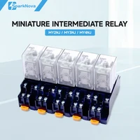 5 uds MY2NJ MY3NJ MY4NJ relé de potencia 12V 24V DC/110V 220V 380V AC DPDT montaje en carril DIN con Base de enchufe relé de Control Industrial