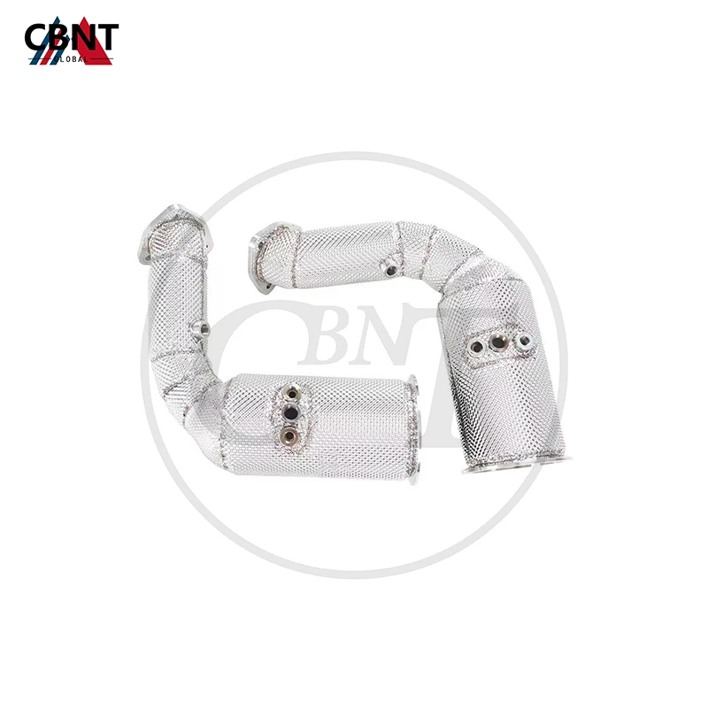 

CBNT Catted/Catless Downpipe Exhaust-pipe for Porsche 9YA Cayenne 4.0T Exhaust System with SS304 Heat Shield Car Accessories