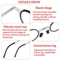 Men Women Portable Folding Eye Protection Ultra Light Frame Reading Glasses Eyeglasses Anti-Blue Light